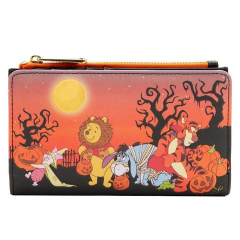 Loungefly Disney Winnie the Pooh Halloween Group Glow-in-the-Dark Flap Wallet