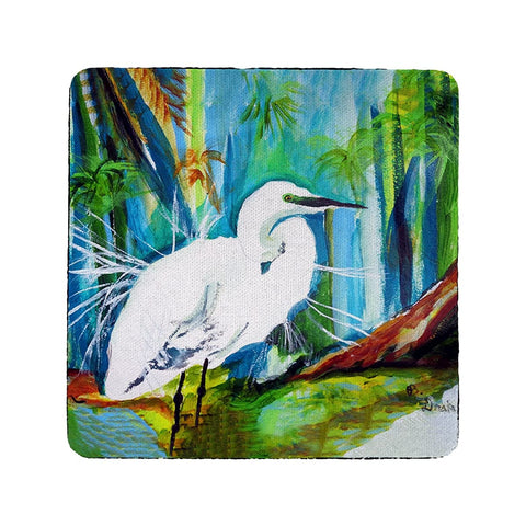 Acrylic Egret Coaster Set of 4