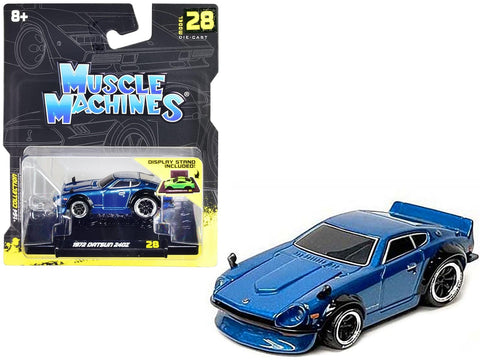 Muscle Machines 1972 Datsun 240Z Blue Metallic 1/64 Diecast Model Car