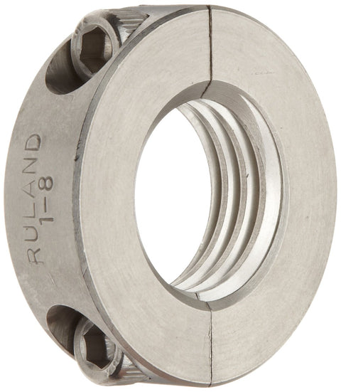Ruland TSP-4-28-SS Two-Piece Clamping Shaft Collar, Threaded, Stainless Steel, .250"-28 Bore, 5/8" OD, 9/32" Width (Pack of 2)