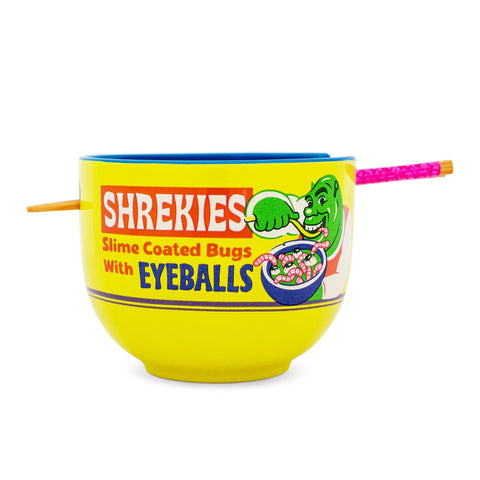 Shrek "Shrekies Eyeballs Cereal Ceramic Ramen Dinnerware Set | Includes 20-Ounce Noodle Bowl and Wooden Chopsticks