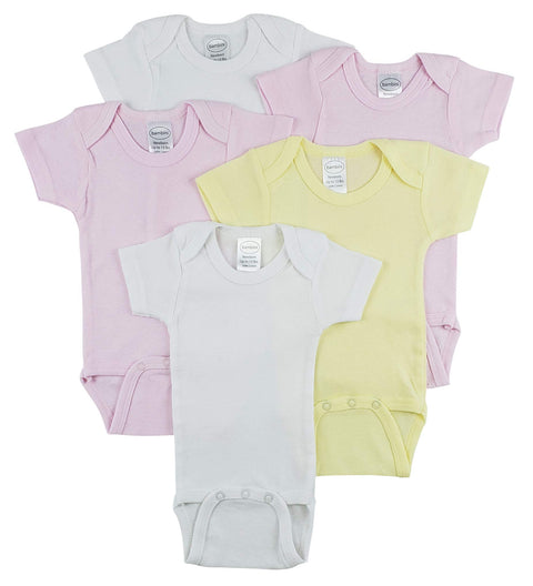 Bambini Short Sleeve One Piece 5 Pack - Newborn