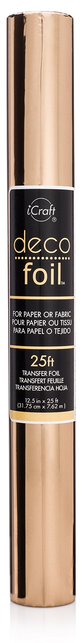 iCraft DF511625 Deco Foil Value Roll, 12.5 inches x 25 feet, (Rose Gold)