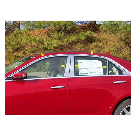 QAA is Compatible with 2014-2019 Cadillac CTS 10 Piece Stainless Window Trim Package, Includes Upper Trim and Pillar Posts, NO Window Sills WP54250