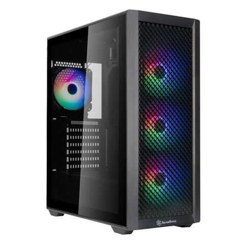 SilverStone Technology FARA 515XR Black Compact ATX Tower Chassis with Four Included Rainbow Fans, SST-FA515XR-BG