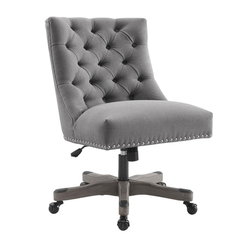 Linon Della Light Gray Office Chair