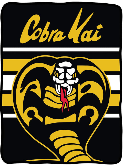 Seven Times Six Cobra Kai Dojo Strike First Karate Kid Blanket 46" X 60" Flannel Fleece Throw
