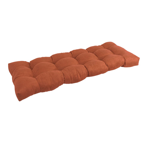 Blazing Needles Microsuede Tufted Bench Cushion, 46" x 19", Spice 1 Count