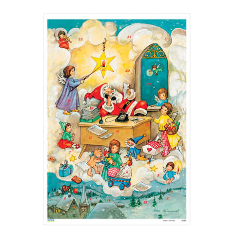 Alexander Taron Korsch Advent - Santa at Desk - 11.5" H x 8" W x .1" D