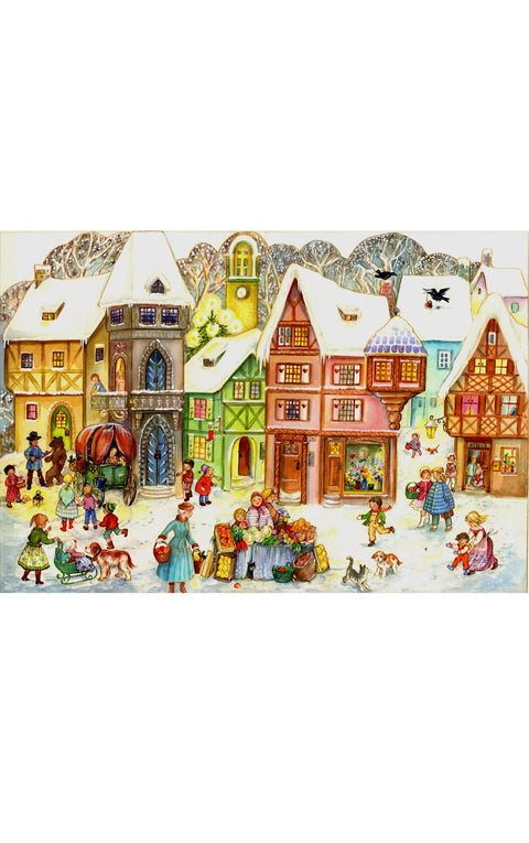 Alexander Taron Importer ADV734 - Sellmer Advent - Large Old Town - 14"" H x 10.5"" W x .1"" D