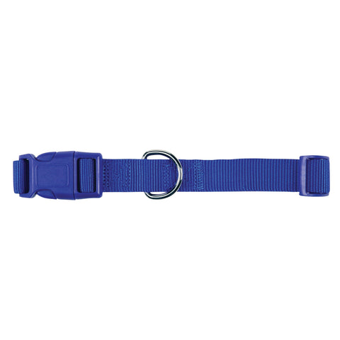 Zack & Zoey 1" Wide Nylon Dog Collar, Fits Necks 18" to 26", Nautical Blue