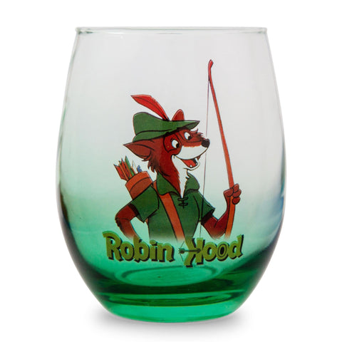 Disney Robin Hood Stemless Wine Glass, Tumbler Cup For Cocktails | Holds 20 Ounces