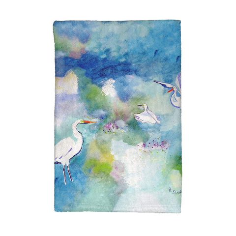 Betsy Drake KT1047 Three Egrets Kitchen Towel