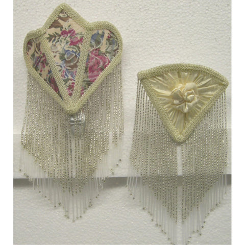 11"H Fabric & Fringe Floral Night Light