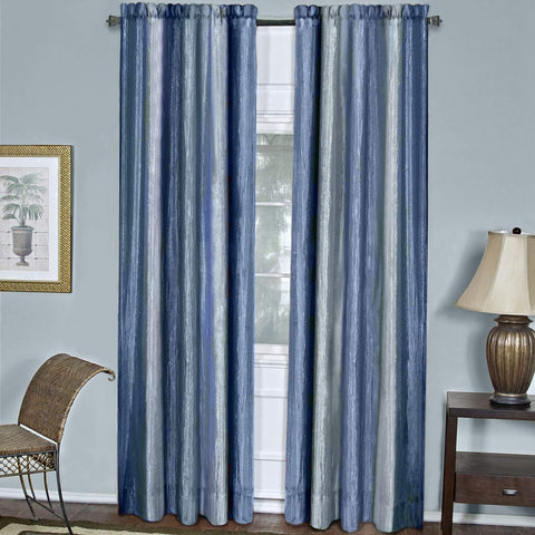 ACHIM Ombre Panel Light Filtering Semi-Sheer Window Curtain - 63 Inch Length, 50 Inch Width - Blue- Light Filtering Soft Polyester Drapes for Bedroom Living & Dining Room Home Decor