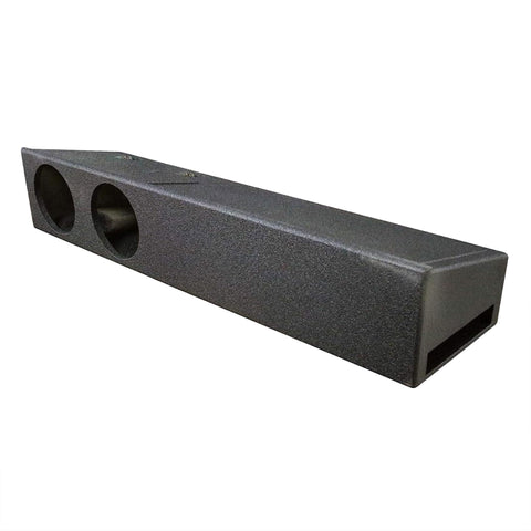 Q Power Easy to Install Durable 8 Inches by 11.25 Inches Dual Port Empty Subwoofer Enclosure Box with Underseat Down Fire and Loud Bass