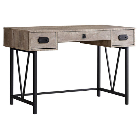 Monarch Specialties Computer Desk Home Office Laptop Storage Drawers 48" L Work Metal Beige