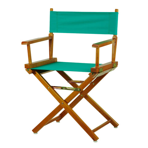 Casual Home 18" Director's Chair Honey Oak Frame with Teal Canvas