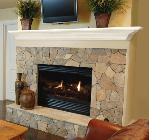 Pearl Mantels 618-48 Crestwood Fireplace Mantel Shelf MDF, 48", White Paint