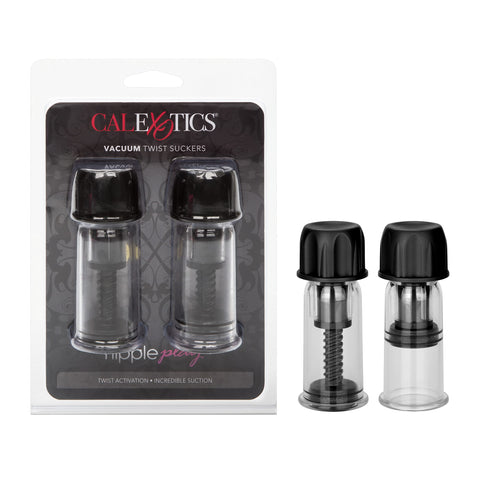 California Exotic Novelties Nipple Play Vacuum Twist Suckers, Black/Clear
