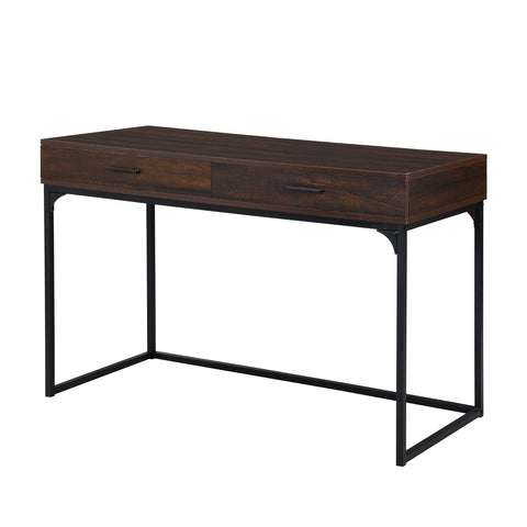 Horatio Computer Desk with Drawers - Elm/Black