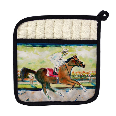 Betsy Drake PT055 Racing Horse Pot Holder