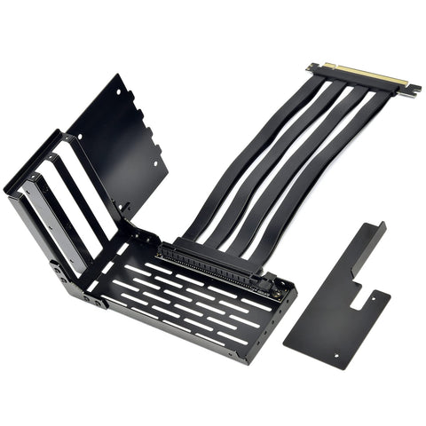 LIAN LI LAN2-1X Premium PCI-E x16 3.0 Black Extender Riser Cable 200mm and Covert Bracket for LANCOOL 2 for PCIE 3.0 only (NOT Compatible with PCIE 4.0 VGA Cards)
