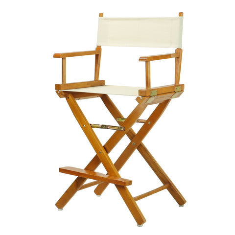 Casual Home 24" Director's Chair Honey Oak Frame-with Wheat Canvas, Counter Height