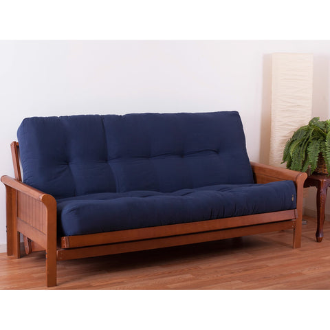 Blazing Needles Renewal 9" Twill Futon Mattress, Full, Navy