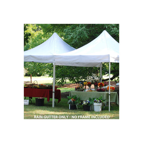King Canopy 10-Feet Rain Gutter Connection for Instant Pop-up Tent, Canopy, 180g Polyethylene Gutter with 10 Ball Bungees, White, RG10