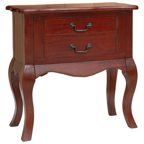 vidaXL Side Table Brown 23.82 x 11.81 x 24.02 in Solid Mahogany Wood, Living Room, Durable Wood Side Table, Classic Hallway Furniture, Vintage Accent, Compact Decorative Utility