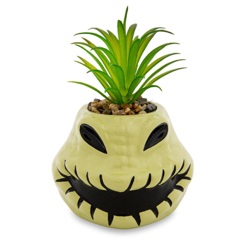 Disney The Nightmare Before Christmas Oogie Boogie 4-Inch Ceramic Mini Planter With Artificial Succulent