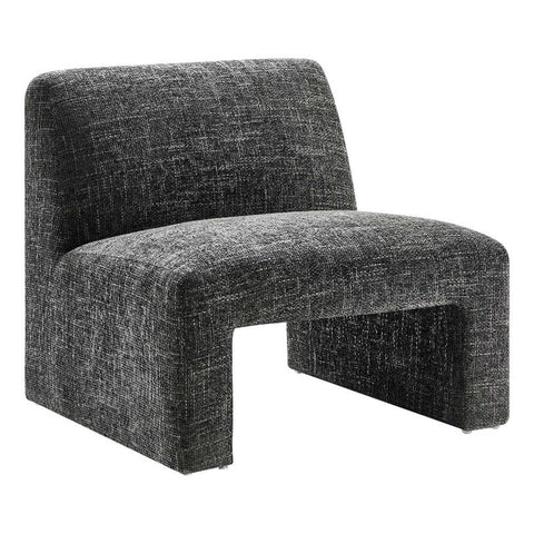 Modway EEI-6765-CAR Amita Chenille Upholstered Accent Chair, Carbon Black