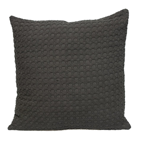 Parkland Collection Transitional Solid Gray Square 20" x 20" Pillow