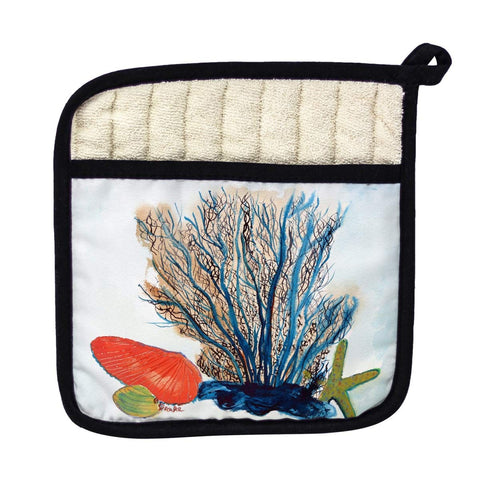 Betsy Drake PT1070 Coral & Shells Pot Holder