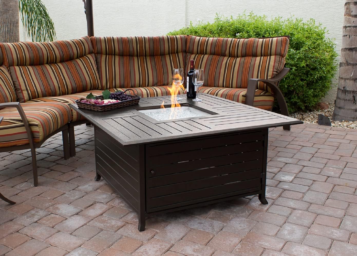 AZ Patio Heaters Outdoor Aluminum Fire Pit in Hammered Bronze