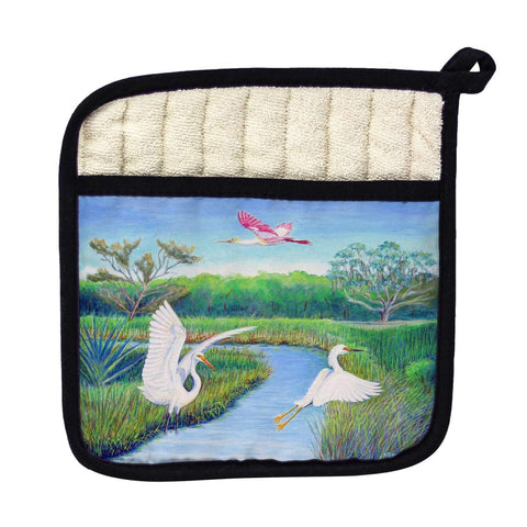 Betsy Drake PT1105 Marsh Wings Pot Holder