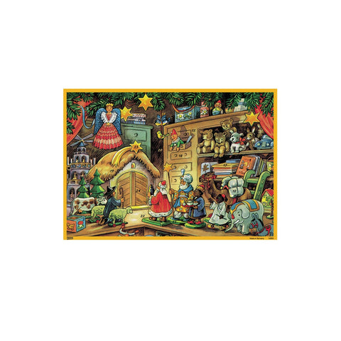 Alexander Taron Importer 10093 - Korsch Advent - Toy Shop - 8"" H x 11.5"" W x .1"" D