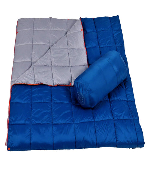 Kamp-Rite Kozy Kwilt Synthetic Fill Blanket Packable Quilt Blanket Light Weight Stuff Sack Camping RV Camping Sporting Events Warm Comfortable Blanket