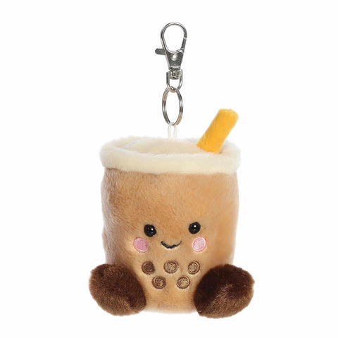 Aurora® Adorable Palm Pals™ Milky Tea Boba™ Clip-On - Fun Collectible Plush for Kids and Adult Collectors - Perfect for Decorating Rooms and Birthday Gifts - Brown 4 Inches