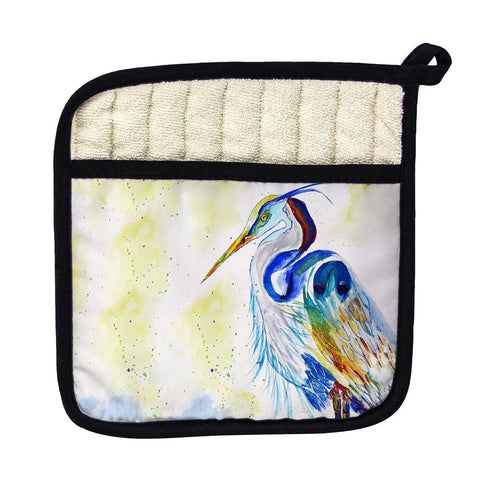 Betsy Drake PT1006 Watercolor Heron Pot Holder