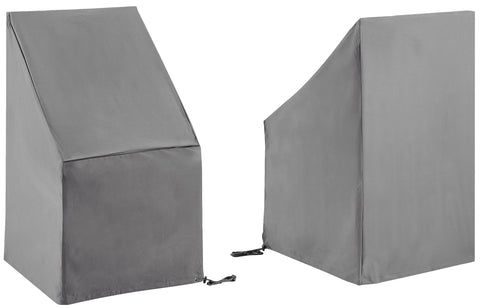 2Pc Outdoor Dining Side Chair Furniture Cover Set Gray - 2 Dining Side Chairs