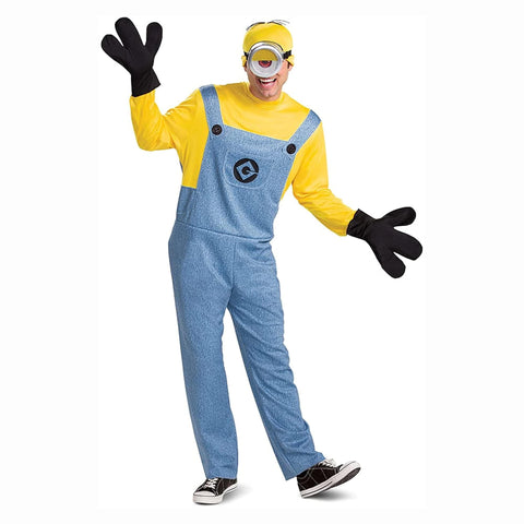 Disguise Minion Deluxe Adult Stuart Costume, Offical Dispicable Me Men's Adult Deluxe, Medium (38-40)
