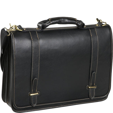 Traditional Double Slip-in Executive Briefcase (#2760-02) (Black)