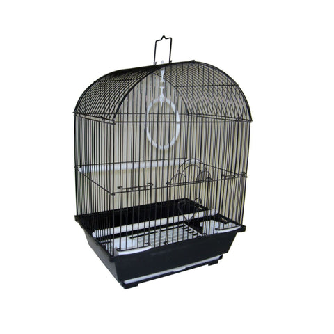 YML A1104BLK Round Top Style Small Parakeet Cage, 11 x 9 x 16