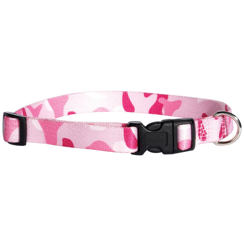 Guardian Gear Nylon Camo Dog Collar, Fits Necks 14" to 20", Pink