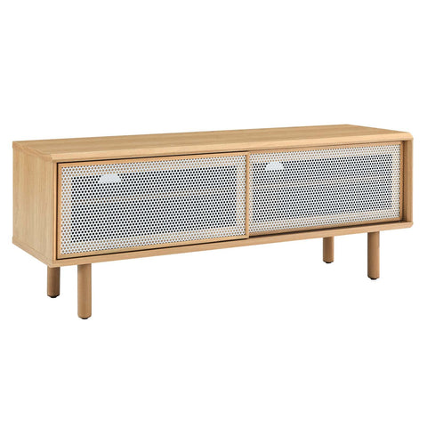 Modway Kurtis Modern MDF and Particleboard TV Stand for TVs up to 52" in Oak