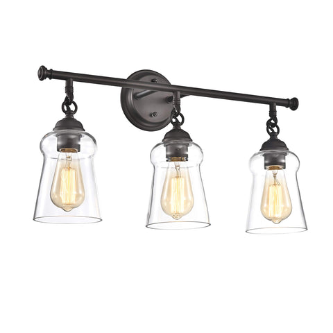 Chloe Lighting Cheryl Contemporary 3 Light Rubbed Bronze Bath Vanity Fixture 23" Width