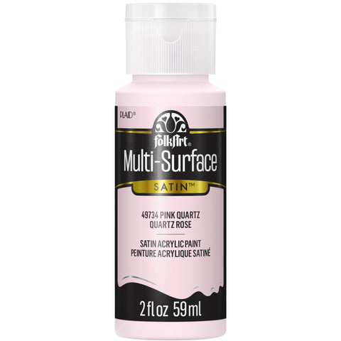 FolkArt Multi-Surface Acrylic Craft Paint, Pink Quartz, 2 fl oz