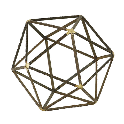 Cheung's 4681L Abstract Metal Table Décor, Large, Brown